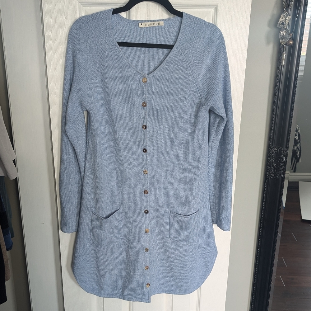 Mansted Sweater - denim blue size Medium